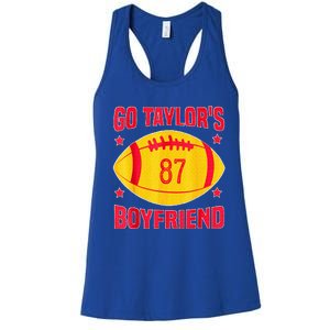 Go T.aylors Boyfriend Football Funny Go T.aylor's Boyfriend  Women's Racerback Tank