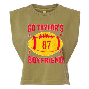 Go T.aylors Boyfriend Football Funny Go T.aylor's Boyfriend  Garment-Dyed Women's Muscle Tee