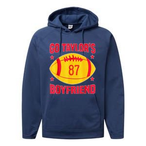 Go T.aylors Boyfriend Football Funny Go T.aylor's Boyfriend  Performance Fleece Hoodie