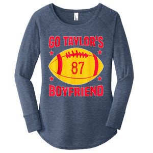 Go T.aylors Boyfriend Football Funny Go T.aylor's Boyfriend  Women's Perfect Tri Tunic Long Sleeve Shirt