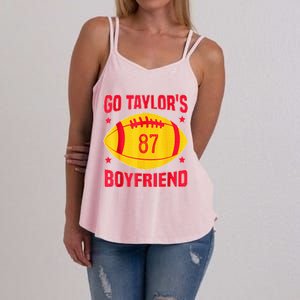 Go T.aylors Boyfriend Football Funny Go T.aylor's Boyfriend  Women's Strappy Tank