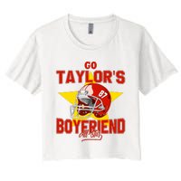 Go Taylors Boyfriend Women's Crop Top Tee