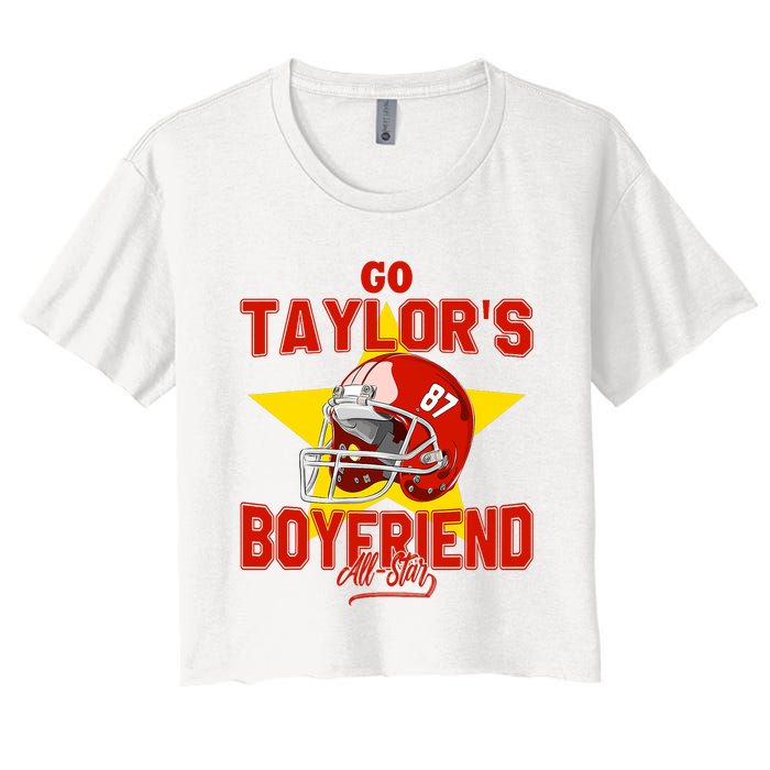 Go Taylors Boyfriend Women's Crop Top Tee