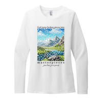 God Turn Broken Pieces Into Masterpieces Christian Bible Womens CVC Long Sleeve Shirt