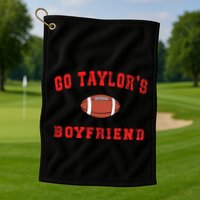 G.o T.ay.lor's Boyfriend  Football L.overs T.aylor Name Golf Towel