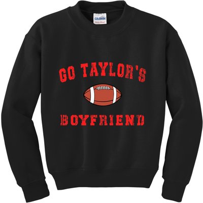 G.o T.ay.lor's Boyfriend  Football L.overs T.aylor Name Kids Sweatshirt