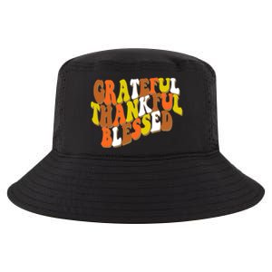 Grateful Thankful Blessed Retro Thanksgiving Cool Comfort Performance Bucket Hat