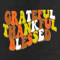 Grateful Thankful Blessed Retro Thanksgiving 7 Panel Mesh Trucker Snapback Hat