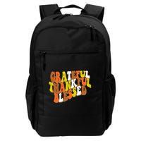 Grateful Thankful Blessed Retro Thanksgiving Backpack