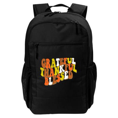 Grateful Thankful Blessed Retro Thanksgiving Daily Commute Backpack