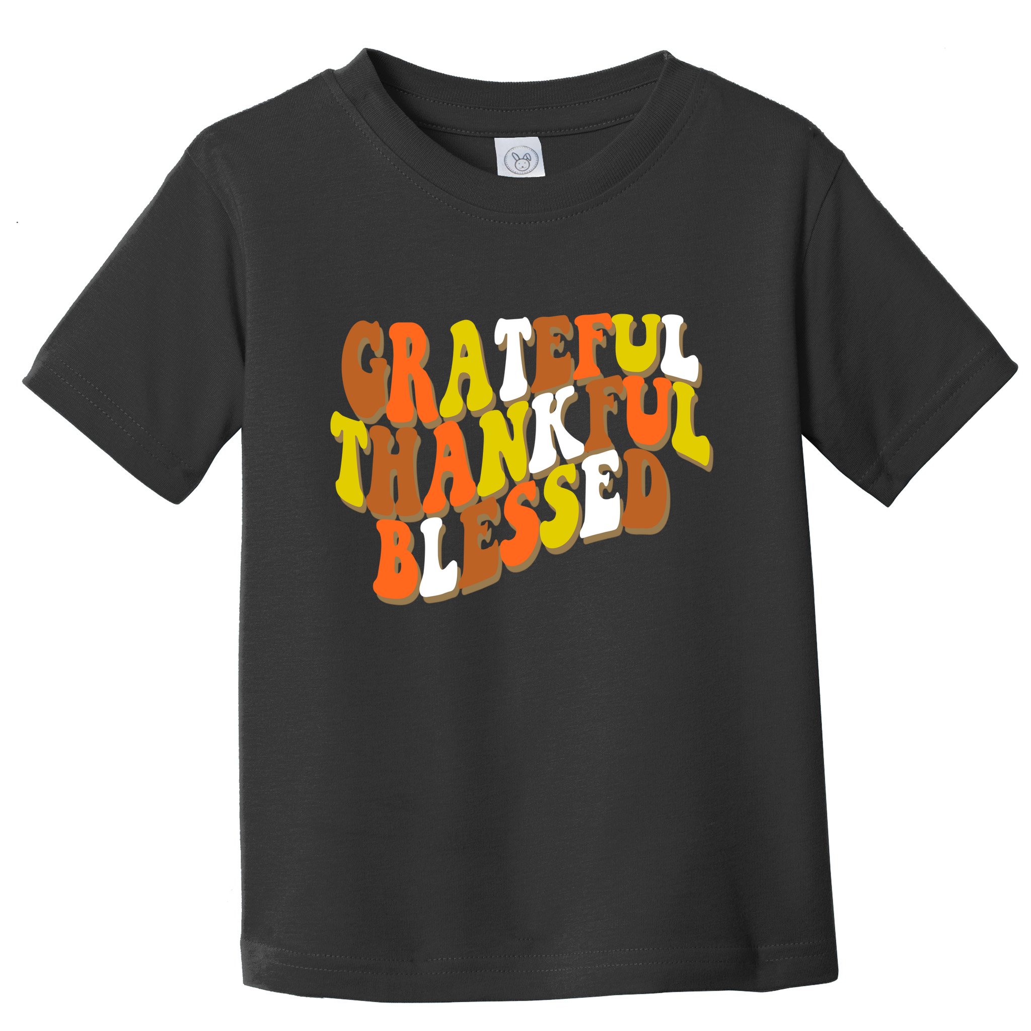Grateful Thankful Blessed Retro Thanksgiving Toddler T-Shirt