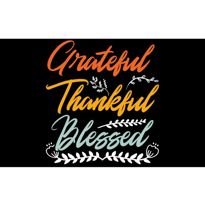 Grateful Thankful Blessed Thanksgiving Bumper Sticker