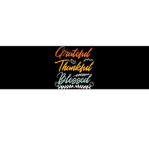 Grateful Thankful Blessed Thanksgiving Bumper Sticker