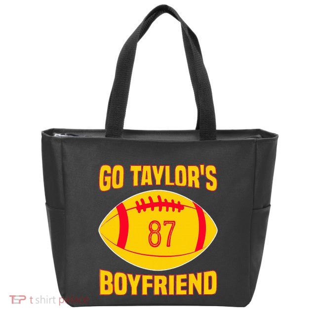 Go Ta.ylors Boyfriend Football Funny Go T.aylor's Zip Tote Bag