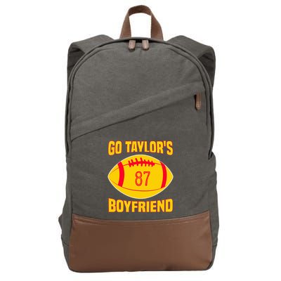Go Ta.ylors Boyfriend Football Funny Go T.aylor's Cotton Canvas Backpack