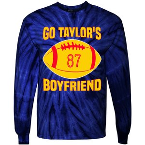 Go Ta.ylors Boyfriend Football Funny Go T.aylor's Tie-Dye Long Sleeve Shirt