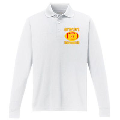 Go Ta.ylors Boyfriend Football Funny Go T.aylor's Performance Long Sleeve Polo