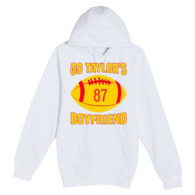 Go Ta.ylors Boyfriend Football Funny Go T.aylor's Premium Pullover Hoodie