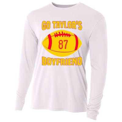 Go Ta.ylors Boyfriend Football Funny Go T.aylor's Cooling Performance Long Sleeve Crew