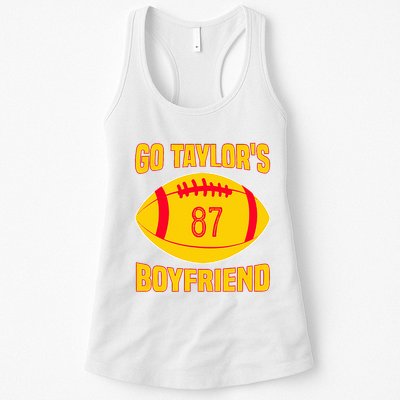 Go Ta.ylors Boyfriend Football Funny Go T.aylor's Womens Tank Top