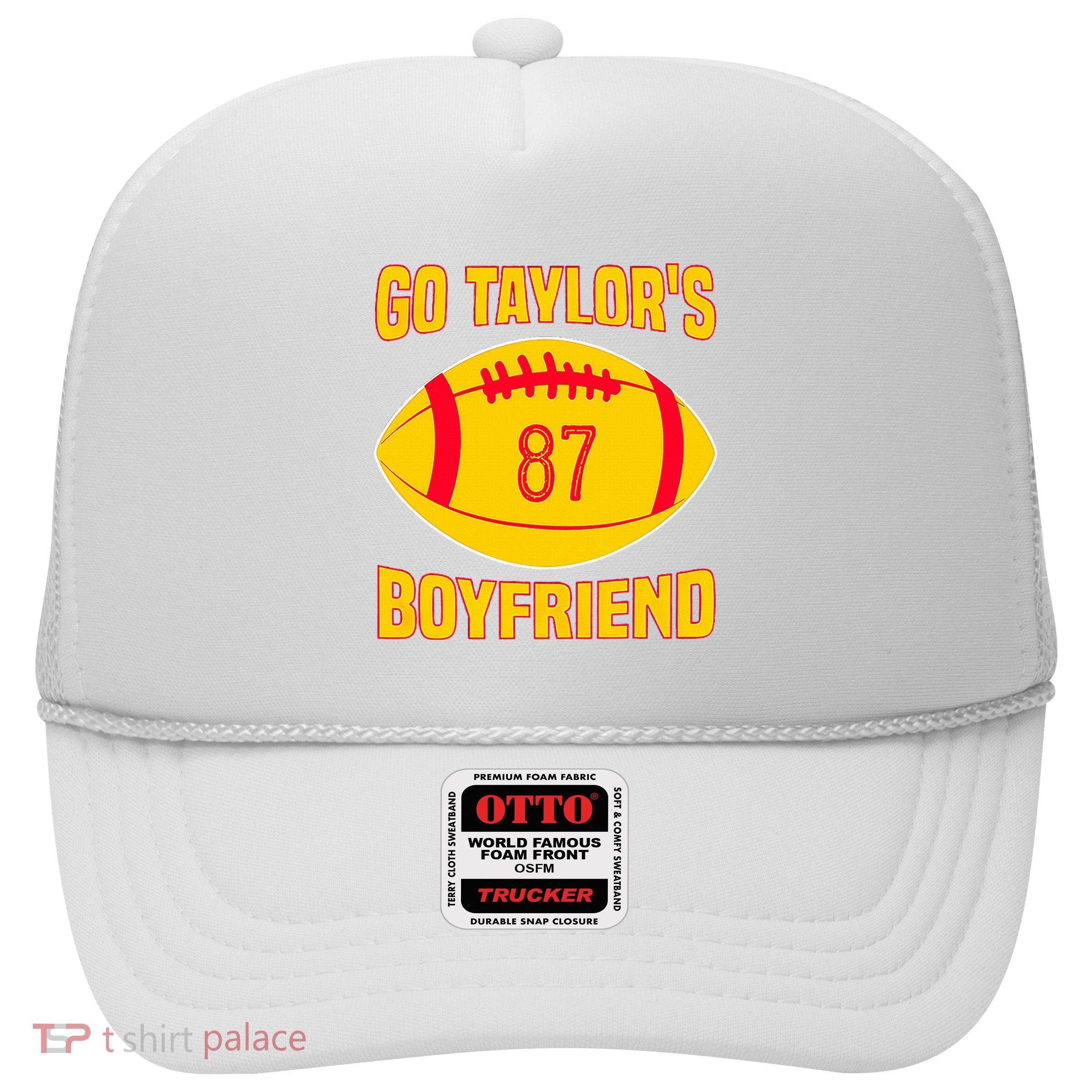 Go Ta.ylors Boyfriend Football Funny Go T.aylor's Trucker Hat