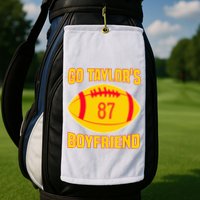 Go Ta.ylors Boyfriend Football Funny Go T.aylor's Golf Towel
