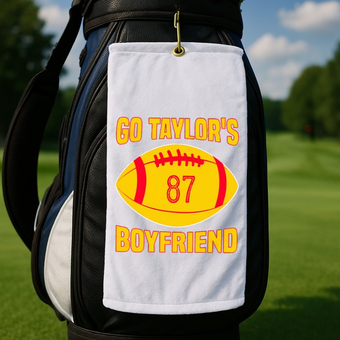 Go Ta.ylors Boyfriend Football Funny Go T.aylor's Golf Towel