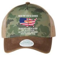 Glad To Be On The Side That Believes In God & Has Most Guns Legacy Tie Dye Trucker Hat