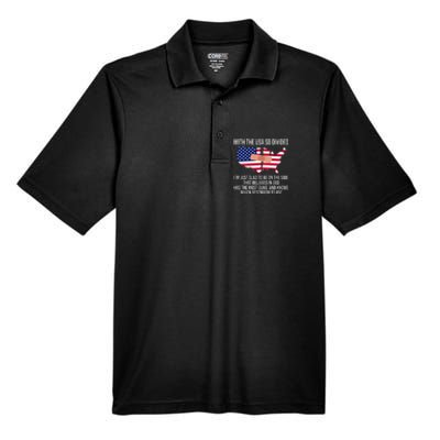 Glad To Be On The Side That Believes In God & Has Most Guns Men's Origin Performance Pique Polo