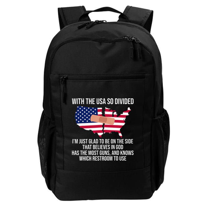 Glad To Be On The Side That Believes In God & Has Most Guns Backpack