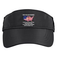 Glad To Be On The Side That Believes In God & Has Most Guns Adult Drive Performance Visor