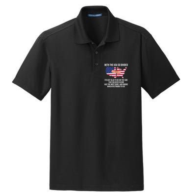 Glad To Be On The Side That Believes In God & Has Most Guns Dry Zone Grid Polo