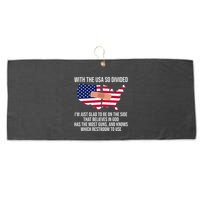 Glad To Be On The Side That Believes In God & Has Most Guns Large Microfiber Waffle Golf Towel