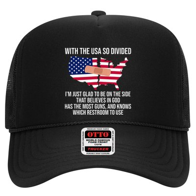 Glad To Be On The Side That Believes In God & Has Most Guns Trucker Hat