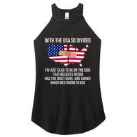 Glad To Be On The Side That Believes In God & Has Most Guns Women's Perfect Tri Rocker Tank