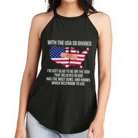 Glad To Be On The Side That Believes In God & Has Most Guns Women's Perfect Tri Rocker Tank