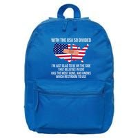 Glad To Be On The Side That Believes In God & Has Most Guns 16 in Basic Backpack