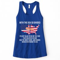 Glad To Be On The Side That Believes In God & Has Most Guns Womens Tank Top