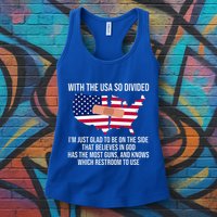 Glad To Be On The Side That Believes In God & Has Most Guns Womens Tank Top