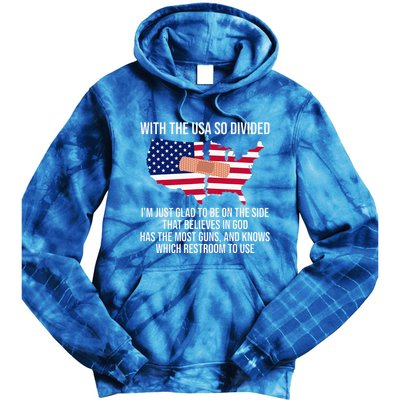 Glad To Be On The Side That Believes In God & Has Most Guns Tie Dye Hoodie