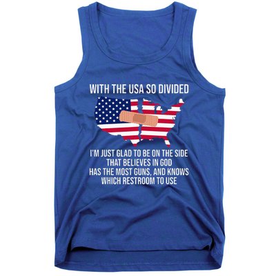 Glad To Be On The Side That Believes In God & Has Most Guns Tank Top