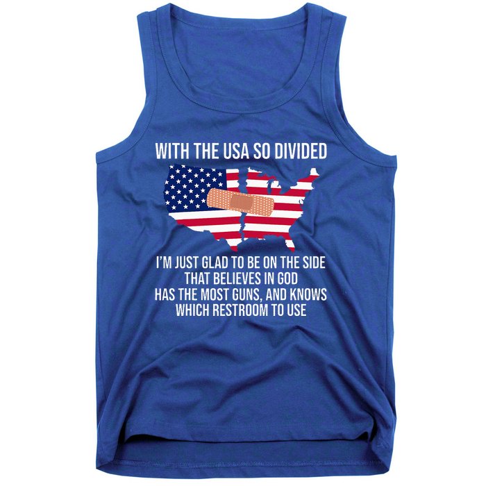 Glad To Be On The Side That Believes In God & Has Most Guns Tank Top