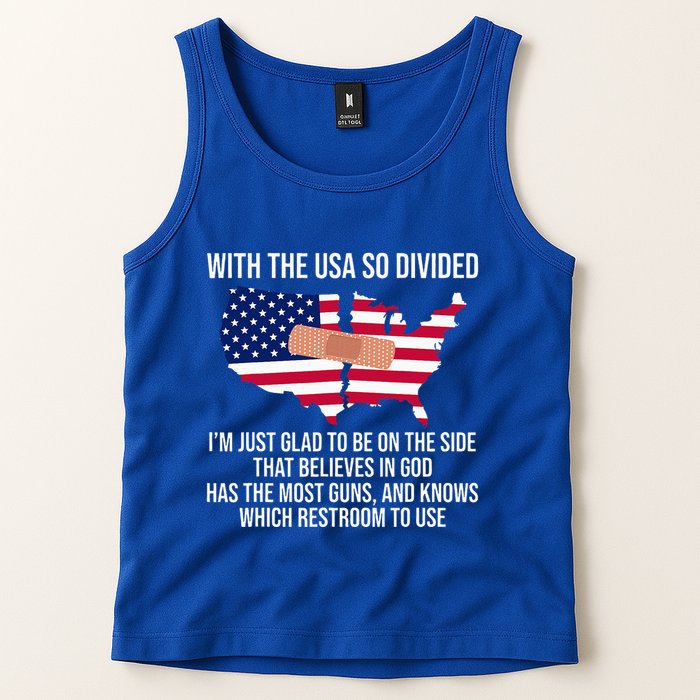 Glad To Be On The Side That Believes In God & Has Most Guns Tank Top