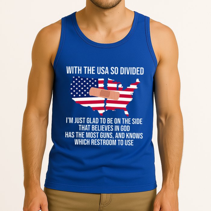 Glad To Be On The Side That Believes In God & Has Most Guns Tank Top
