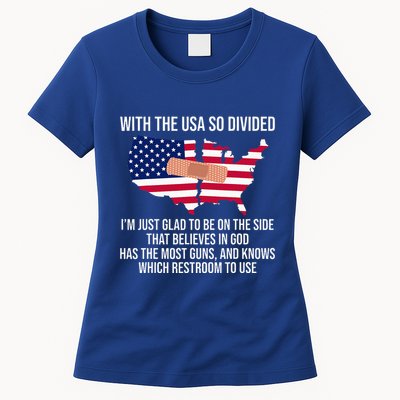 Glad To Be On The Side That Believes In God & Has Most Guns Womens T-Shirt
