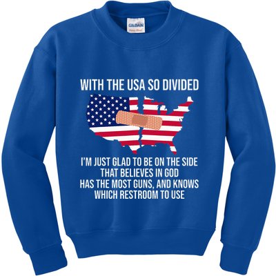 Glad To Be On The Side That Believes In God & Has Most Guns Kids Sweatshirt
