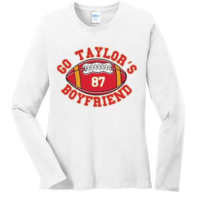 Go Taylors Boyfriend Football Ladies Long Sleeve Shirt