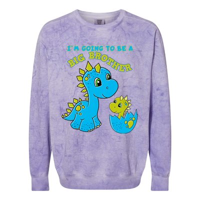 Going To Be A Big Brother Cute Dinosaur Lovers Colorblast Crewneck Sweatshirt