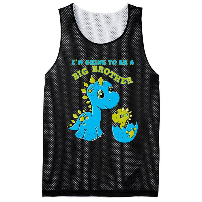 Going To Be A Big Brother Cute Dinosaur Lovers Mesh Reversible Basketball Jersey Tank