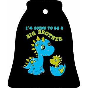 Going To Be A Big Brother Cute Dinosaur Lovers Ceramic Bell Ornament